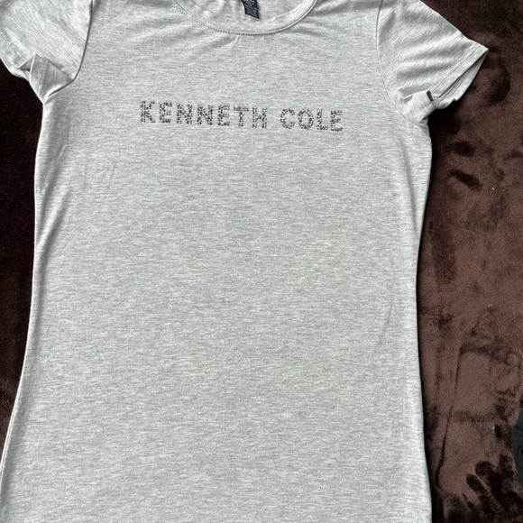 Kenneth Cole New York Gray Stretch Diamond Logo Tee - Picture 5 of 5